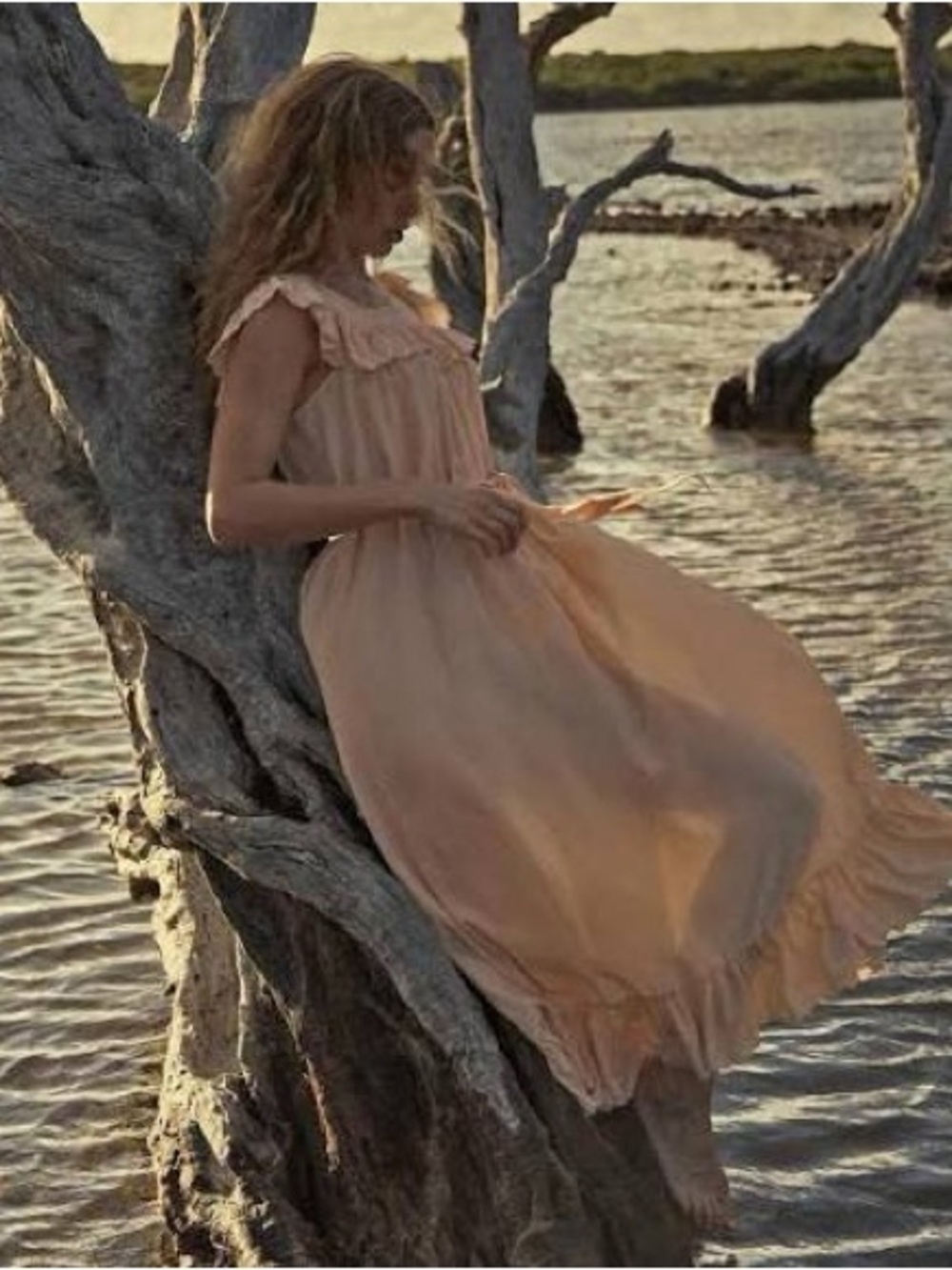 Doen Sycamore Maxi Dress in Sunlit Coral NWT Size M